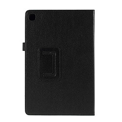 Etui en PU texture litchi avec support noir pour Samsung Galaxy Tab S5e SM-T720