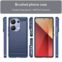 Htdmobiles Coque pour Xiaomi Redmi Note 13 Pro 4G / Poco M6 Pro 4G - housse etui silicone gel carbone + verre trempe - BLEU FONCE