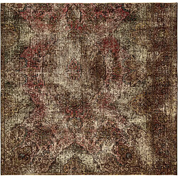 Vidal Tapis de laine 232x236 brun Vintage Royal