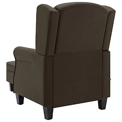 Acheter vidaXL Fauteuil de massage avec repose-pied Marron Tissu