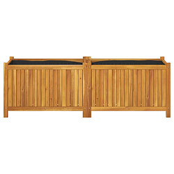 Avis vidaXL Jardinière avec doublure 153x38,5x50 cm bois massif d'acacia