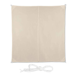 Relaxdays Voile d?ombrage carré diffuseur d?Ombre Protection Soleil Balcon Jardin UV Toile imperméable 3x3 m, Beige, 3 x 3 m