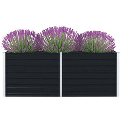 Maison Chic Jardinière,Bac à fleurs - pot de fleur 160 x 80 x 45 cm Acier galvanisé Anthracite -GKD11791