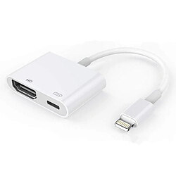 Wewoo Adaptateur AV numérique HDMI à Lightning 8 broches + Port de chargement USB pour périphérique d'affichage à écran télévision HD VGA 1080P