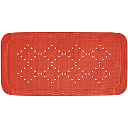 Spirella Tapis Fond de baignoire PVC ALASKA 91x36cm Rouge