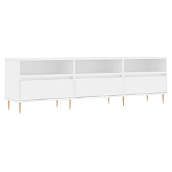 vidaXL Meuble TV blanc 150x30x44,5 cm bois d'ingénierie