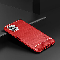 Coque en TPU MOFI surface brossée, anti-rayures, texture en fibre de carbone pour votre Motorola Moto G32 4G - rouge