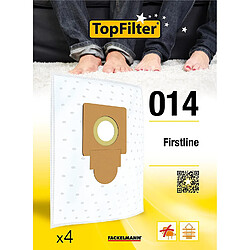 Avis TopFilter 014, 4 sacs aspirateur pour Firstline, boîte de sacs d'aspiration en non-tissé, 4 sacs à poussière (30 x 26 x 0,1 cm)