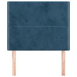 Avis Maison Chic Lot de 2 Têtes de lit design Bleu pour chambre - Décoration de lit foncé 100x5x78/88 cm Velours -MN91251