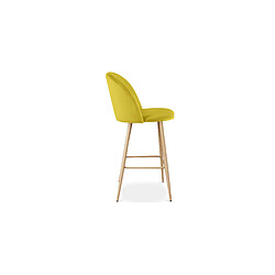 Avis ICONIK INTERIOR Tabouret tapissé en velours - Design scandinave - Evelyne Gris clair