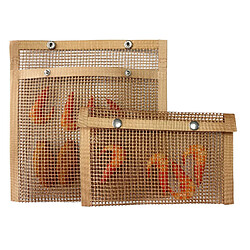 Résistance à La Chaleur BBQ Grill Mesh Bag Sac De Cuisson Antiadhésif Pour Barbecue 27x22cm pas cher