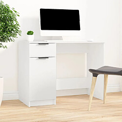 Avis Maison Chic Bureau,Table de travail,bureau de travail pour chambre Blanc 100x50x75 cm Bois d'ingénierie -GKD53230