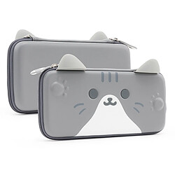 Étui De Transport Mignon Patte De Chat Compatible Avec Nintendo Switch Slim Style Gris pas cher