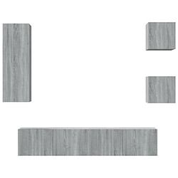 vidaXL Ensemble de meubles TV 5 pcs Sonoma gris Bois d'ingénierie