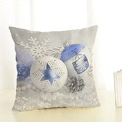 Wewoo Décoration de Noël Coussin Home Office en coton et lin avec oreillertaille 45x45cm neige blanche