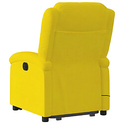 Acheter vidaXL Fauteuil inclinable de massage électrique jaune velours