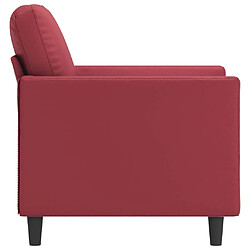 Acheter Maison Chic Fauteuil relax,Chaise pour salon Rouge bordeaux 60 cm Similicuir -MN13128