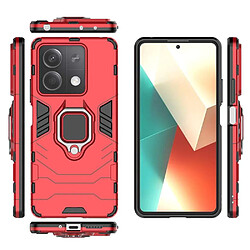 Htdmobiles Coque pour Xiaomi Redmi Note 13 5G - housse etui rigide anti choc + verre trempe - ROUGE