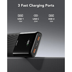 Avis SANAG Batterie Externe 20000Mah Power Bank Usb C 20W Charge Rapide Chargeur Portable Avec Affichage Led, 3 Sorties Et 2 Entrées Pour Iphone Samsung Huawei Ipad Et Autres