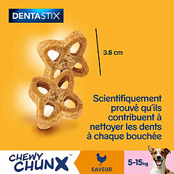 Pedigree Dentastix Chewy Chunx Bouchées à Mâcher au Poulet pour Petit/Moyen Chien, 5 x 68g