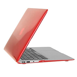 Wewoo Housse Étui rouge pour Macbook Air 11,6 pouces 3 en 1 cristal dur coque en plastique de protection avec clavier de et prise de poussière de port