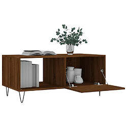 Avis vidaXL Table basse chêne marron 90x50x40 cm bois d'ingénierie