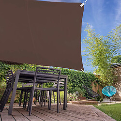 Avis Relaxdays Voile d?ombrage carré diffuseur d?Ombre Protection Soleil Balcon Jardin UV lxP 3x3 m Toile imperméable, Brun