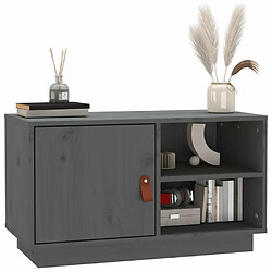 Acheter Maison Chic Meuble TV scandinave - Banc TV pour salon Gris 70x34x40 cm Bois de pin massif -MN60604