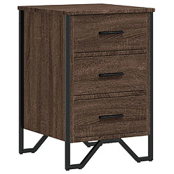 vidaXL Table de chevet chêne marron 40x41x60 cm bois d'ingénierie