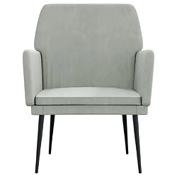 Avis Maison Chic Fauteuil relax,Chaise pour salon Gris clair 62x79x79 cm Velours -MN38106