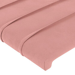 Acheter vidaXL Tête de lit à LED Rose 103x16x118/128 cm Velours