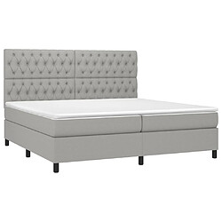 Avis Sommier à lattes,Cadre à lattes de lit et matelas et LED pour Adulte Gris clair 200x200 cm -MN86319