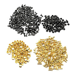 200 sets double caps rivets pour sacs chaussures cuir 6x8mm