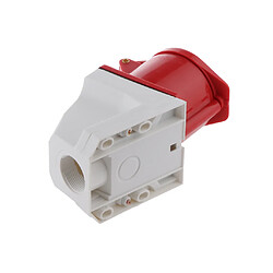 Acheter Adaptateur 4 Broches Prise Murale De Surface Inclinée 380v 3p + E Ip44 étanche 32a Rouge