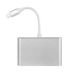 Acheter Wewoo Argent Adaptateur 3 en 1 Lightning vers HDMI / VGA / audio