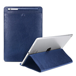 Wewoo Coque Souple Etui universel pour iPad 2/3/4 / iPad Air / Air 2 / Mini 1 / Mini 2 / Mini 3 / Mini 4 / Pro 9.7 / Pro 10.5 avec étui à crayons et support Bleu