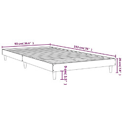 vidaXL Cadre de lit sans matelas chêne marron 90x190cm bois ingénierie pas cher