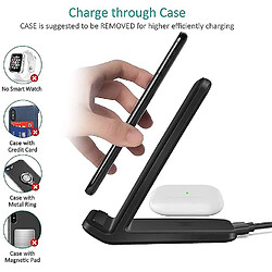 Universal Chargeur sans fil 15W 2 en 1 Station de charge sans fil pour Samsung Galaxy S21 / S20 / S10 / S9 / Note20 / 10 pas cher