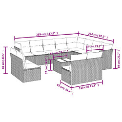 Avis Maison Chic Salon de jardin avec coussins 13 pcs | Ensemble de Table et chaises | Mobilier d'Extérieur beige résine tressée -GKD12794