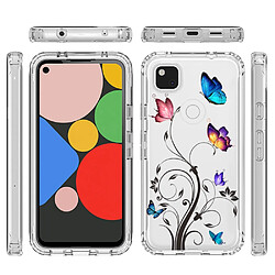 Coque en TPU anti-chute pour votre Google Pixel 4a - Arbre et papillon