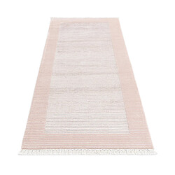 Avis Vidal Tapis de couloir en laine 201x79 rose Darya