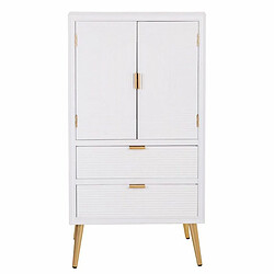 Avis Armoire Alexandra House Living Blanc Doré Bois MDF 36 x 118 x 62 cm