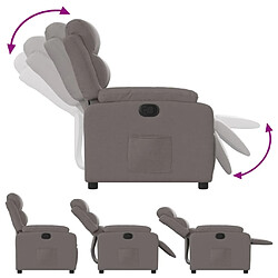 Avis vidaXL Fauteuil inclinable Taupe Tissu