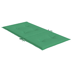 Acheter vidaXL Coussins de chaise de jardin à dossier bas lot de 6 vert