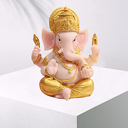 1pc Collection Résine Ganesha Figurine Hindou Bouddha Statue Maison Porche Bureau Mandir Diwali Table Décoration Sculpture Artisanat Également pour