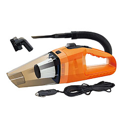 Aspirateur De Voiture Wet Dry 12V 120W Super Aspiration Orange De Poche Avec Lumière