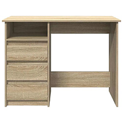 Avis vidaXL Bureau chêne sonoma 102x50x75 cm bois d'ingénierie