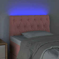 Avis Maison Chic Tête de lit scandinave à LED,meuble de chambre Rose 80x7x78/88 cm Velours -MN26921