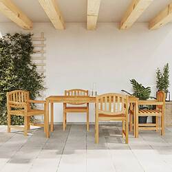 Maison Chic Ensemble de salle à manger de jardin 5 pcs,Table et chaises d'extérieur Bois de teck massif -GKD896740