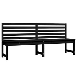 Maison Chic Banc de jardin | Banquette de jardin | Chaise Relax noir 201,5 cm bois massif de pin -MN33845